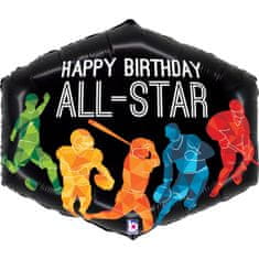 Grabo Fóliový balón supershape Happy Birthday All Star Sport 76cm
