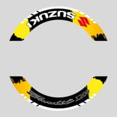 SEFIS dvojdielne polepy na kolesá SUZUKI Bandit 1200 čierno-žlté