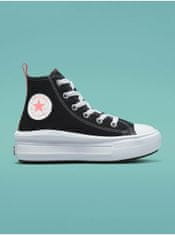 Converse Čierne detské členkové tenisky na platforme Converse Chuck Taylor All Star 27