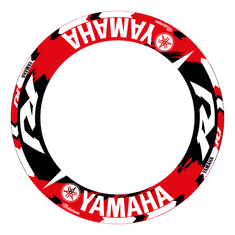SEFIS jednodielne polepy na kolesá YAMAHA R1 Motoman čierno-červená