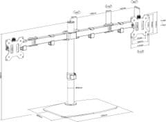 VISION stolní držiak pro monitor 13-32", čierna