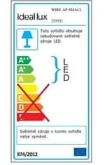 Ideal Lux LED Vonkajšie zápustné svietidlo do steny Ideal Lux WIRE AP SMALL ANTRACITE 255521 1,5 W 60lm 3000K IP65 9cm antracitové
