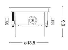 Ideal Lux LED Vonkajšie zápustné svietidlo Ideal Lux TAURUS 10W 277011 10W 860lm 3000K IP67 17,5 cm oceľové