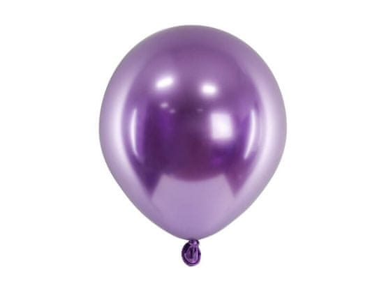 PartyDeco Saténové balóny fialové 12cm 50ks