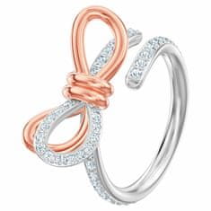 Swarovski Trblietavý bicolor prsteň s mašličkou Lifelong Bow 5440641 (Obvod 60 mm)