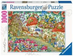 Ravensburger Puzzle Roztomilé hubové domčeky na kvetinovej lúke 1000 dielikov