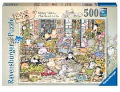 Ravensburger Puzzle Crazy Cats: Mačacie život 500 dielikov