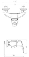 NOVASERVIS Metalia 56, sprchová batéria 150 mm, chrómová, 56060,0