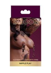 taboom TABOOM Nipple Play Butterfly Clamps with Ring (Silver)