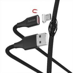 HAMA micro USB kábel Magnetic, A vidlica - micro B vidlica magnetická, 1 m