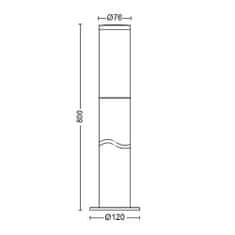 Philips Philips Utrecht VONKAJŠÍ STĹPIK VYŠŠÍ E27 1x20W, IP44, nerez