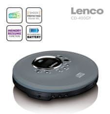 LENCO CD-400GY - discman Prenosné CD/MP3 prehrávané s DAB+ a FM rádiom