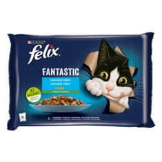 Nestlé Fantastic Lahodný výber so zeleninou v želé, losos a pstruh 4 x 85 g