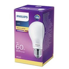 Philips LED žiarovka klasik, 8, 5W, E27, teplá bílá (447380)