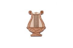 BeWooden drevená brošňa Lyre Brooch univerzálna