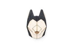 BeWooden unisex drevená brošňa Husky Brooch šedá univerzálny