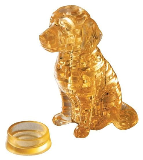 HCM Kinzel 3D Crystal puzzle Šteňa zlatý retriever 41 dielikov