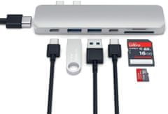 Satechi Type-C Pro HUB 4K HDMI, strieborná