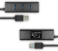 AXAGON 4x USB3.0 CHARGING hub 1.2m cable, nap.