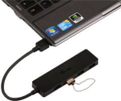 I-TEC USB hub, USB 3.0, 4port, pasívny, SLIM, čierny