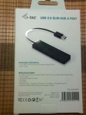 I-TEC USB hub, USB 3.0, 4port, pasívny, SLIM, čierny