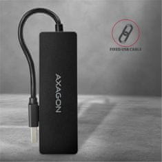 AXAGON HUE-G1A, 4x USB 3.2 Gen 1 SLIM hub, kábel Type-A 14cm napevno