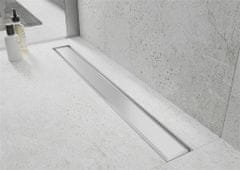 Mexen Flat 360 ° mgw podlahový žľab 90 cm otočný biele sklo (1027090-40)