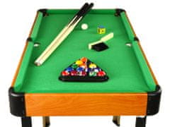 Lean-toys Biliardový stôl Spoločenská hra Biliardové gule 58 cm