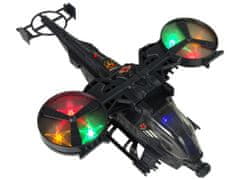 Lean-toys Vojenský vrtuľník obrovské krídla svetlá zvuk