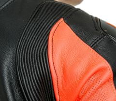 Dainese Kombinéza na moto LAGUNA SECA 5 1PC LEATHER SUIT BLACK/FLUO-RED vel. 56