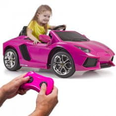 Lean-toys FEBER Lamborghini Aventador Pink 6V elektrické auto 3+