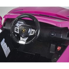 Lean-toys FEBER Lamborghini Aventador Pink 6V elektrické auto 3+