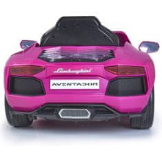 Lean-toys FEBER Lamborghini Aventador Pink 6V elektrické auto 3+