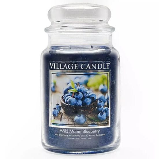 Village Candle Vonná sviečka v skle Divoká čučoriedka (Wild Maine Blue berry) 602 g