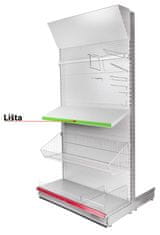 Strend Pro Lišta Racks H12 na cenovky, 665 mm, zelená *S*