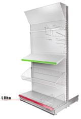 Strend Pro Lišta Racks H29 na cenovky, 950 mm, červená *M*