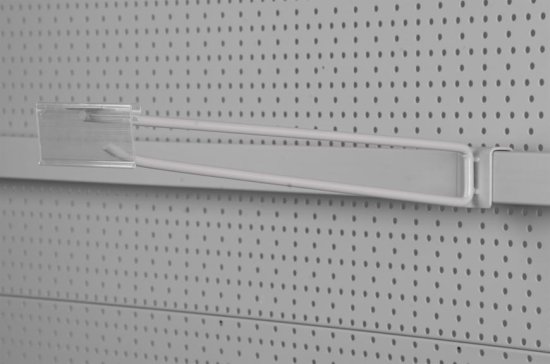 Strend Pro Vešiak Racks H23 400 mm, M08 s PVC cenovkou, na tyč