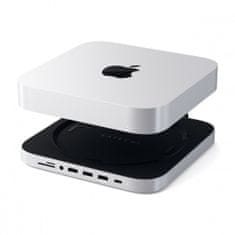 Satechi Aluminium TYPE-C Stand and Hub for Mac Mini, strieborná