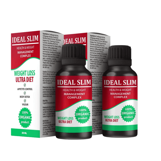 IDEAL SLIM Kvapky na chudnutie a detoxikáciu. SET 2 x 20 ml