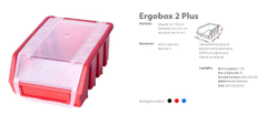 Ergobox Plus 2 červený, 118 X 161 X 75 mm