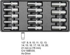 Yato Long Socket Inserts 1/2" 14 Kusov. 8-21 Mm 5539