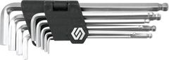 Vorel Šesťhranné kľúče / Hex / 2,5-10 mm, sada 9 ks. Guľôčkové koncovky 56475