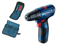 Bosch Vŕtací skrutkovač 12V 30/14Nm 2X2,0Ah Li-Ion Kufor Gsr 120-Li + príslušenstvo 23Szt.