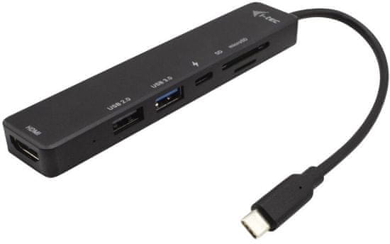 I-TEC cestovní dokovací stanice USB-C, HDMI, 4K, PD, 60W, čierna