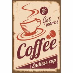 Retro Cedule Ceduľa Coffee Get More!
