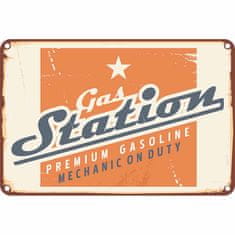 Retro Cedule Ceduľa Gas Station – Premium Gasoline