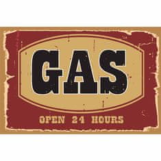 Retro Cedule Ceduľa Gas – Open 24 Hours