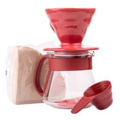 Hario Hario V60 Dripper & Pot Red set - odkvapkávač + server + filtre