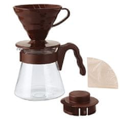 Hario Hario V60 Pour Over Kit Brown - odkvapkávač + server + filtre