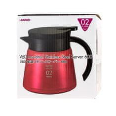 Hario Izolovaný nerezový server Hario V60-02 Red - 600 ml